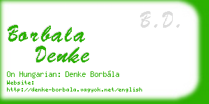 borbala denke business card